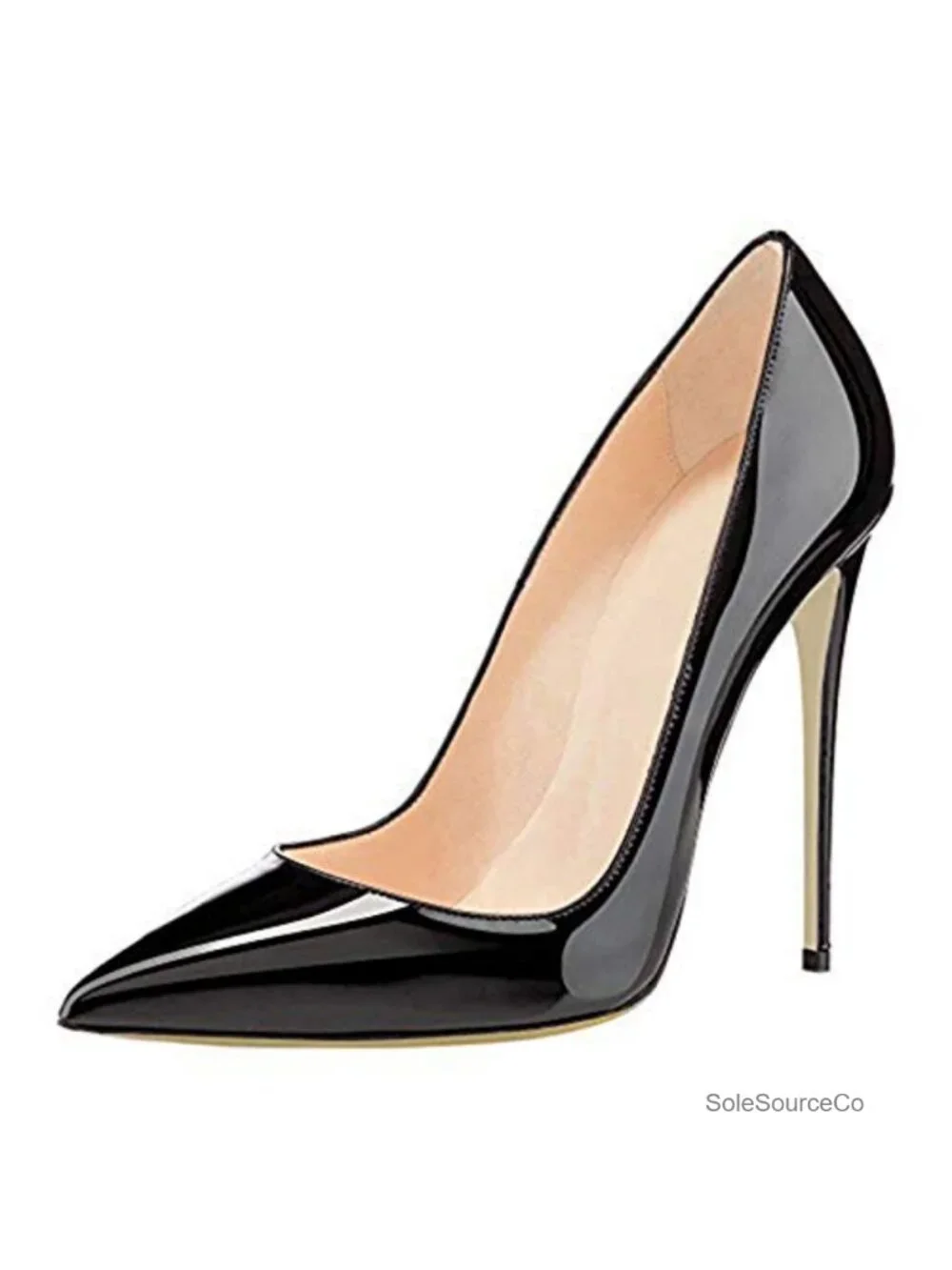 Women's 4.72 Inch Pumps Pointed Toe Stiletto Evening Dress Shoes Faux Leather